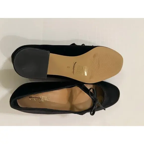 J. Crew Velvet Bow Tie–Heeled Mary Janes - Picture 8 of 8